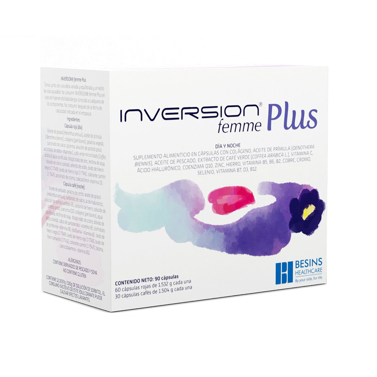 Inversión Femme Plus 60 Cápsulas Rojas y 30 Cápsulas Café