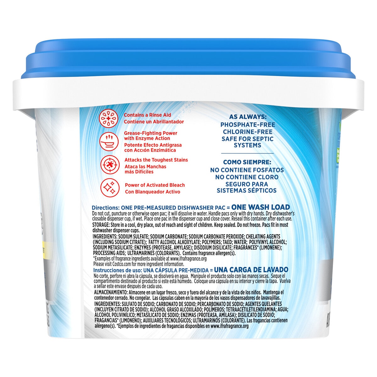 Kirkland Signature Detergente para Lavavajillas 115 pzas