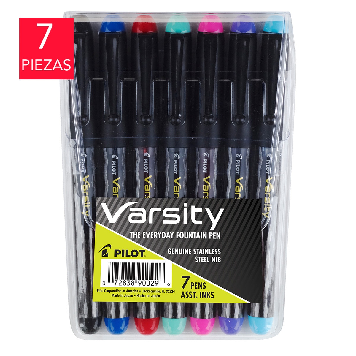 Pilot Varsity Pluma Fuente Punto Mediano 7 Piezas