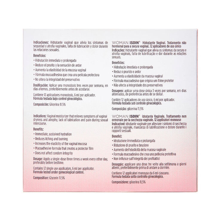 Isdin Woman Gel-Crema Hidratante Vaginal Con 12 Monodosis