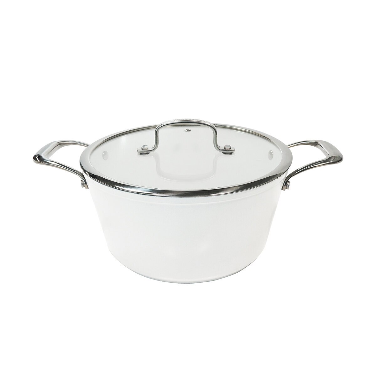 Westinghouse, Cacerola 24 cm de Cerámica Blanca, Acero Inoxidable