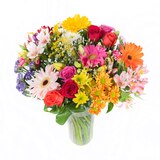 Bouquet mixto de 28 tallos en tonos primaverales