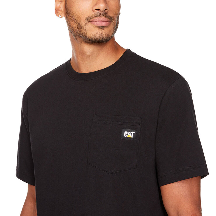 Caterpillar Playera para Caballero Negro Grande