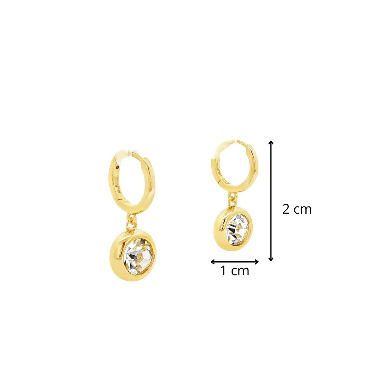 Mayfer, Juego Dorado de Collar y Aretes, con Cristal Austríaco