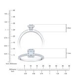 Anillo Nupcial de Diamantes 0.50ctw, Oro Blanco 14K