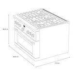 Café Estufa de Gas 90cm Color Negro