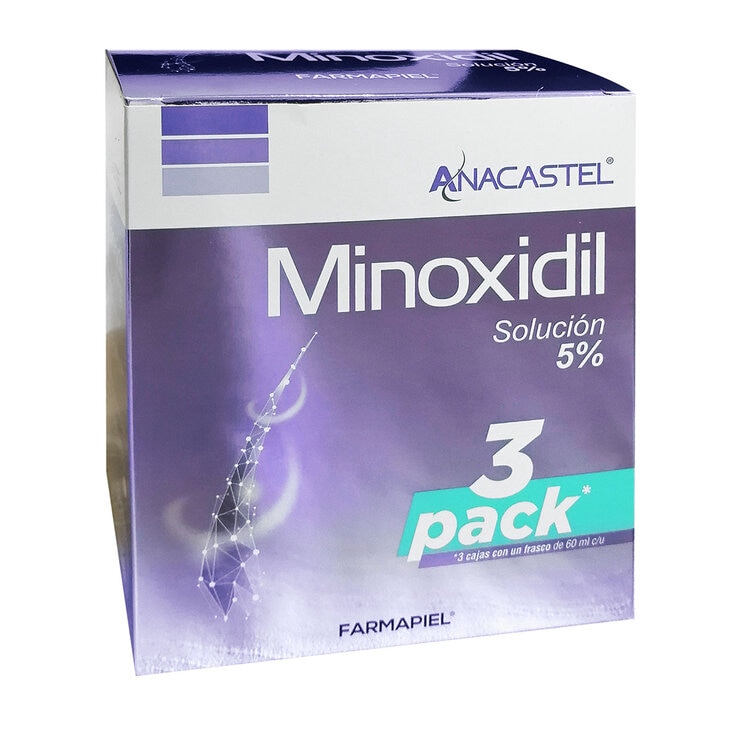 Anacastel Minoxidil 5 3 pzas de 60 ml Costco México