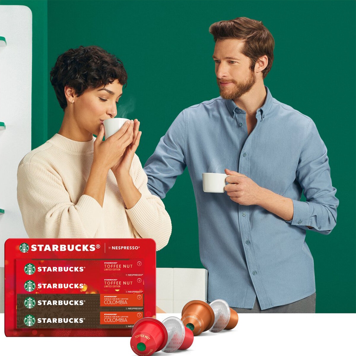 Starbucks Cápsulas Nespresso, Toffee Nut y Colombia