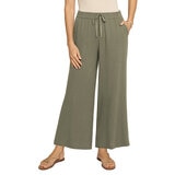 Matty M Pantalones tipo Lino para Dama Verde Chica
