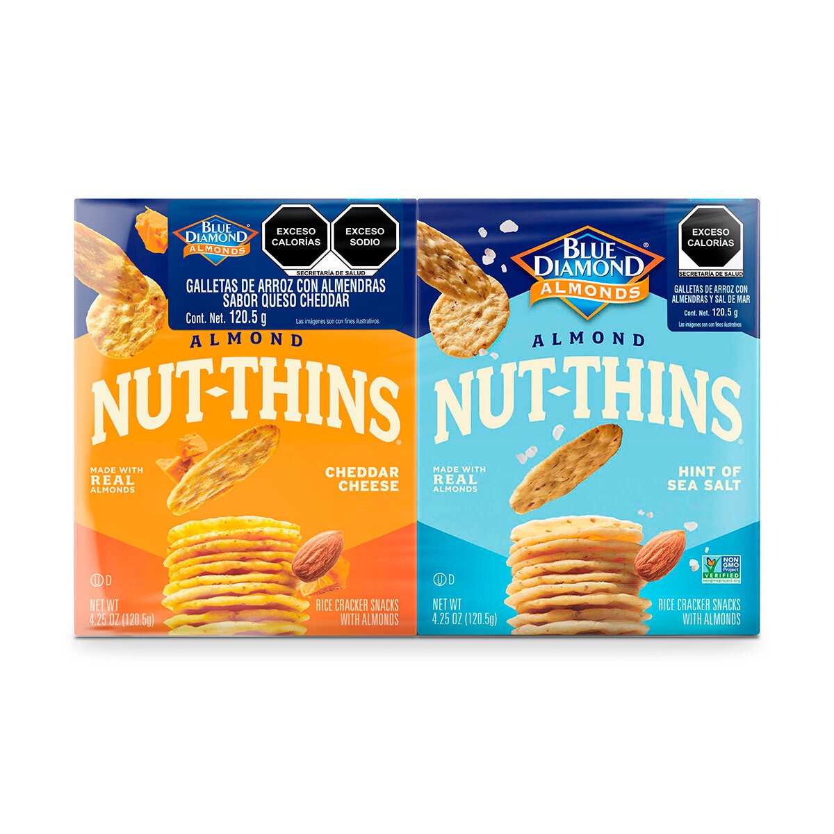 Galletas de Arroz con Almendras Sabor Queso Cheddar y Sal...