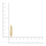 Aretes, Arracadas de Borde de Cuchillo, Oro Dos Tonos 14K