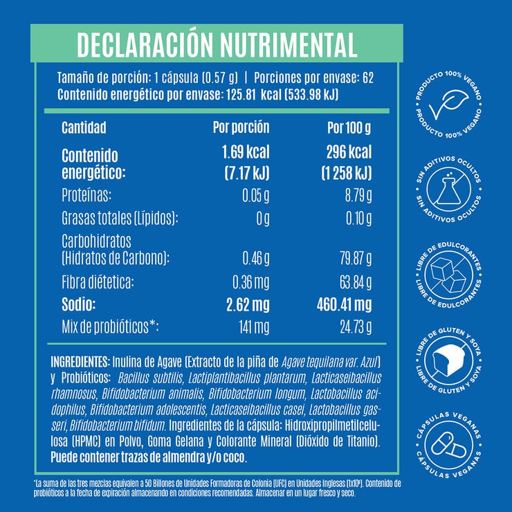 Birdman Probiotic 50 Billones Frasco de 62 Cápsulas