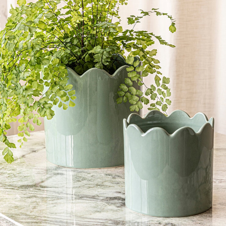 Over & Back, Inspiration Set de 2 Macetas Verde