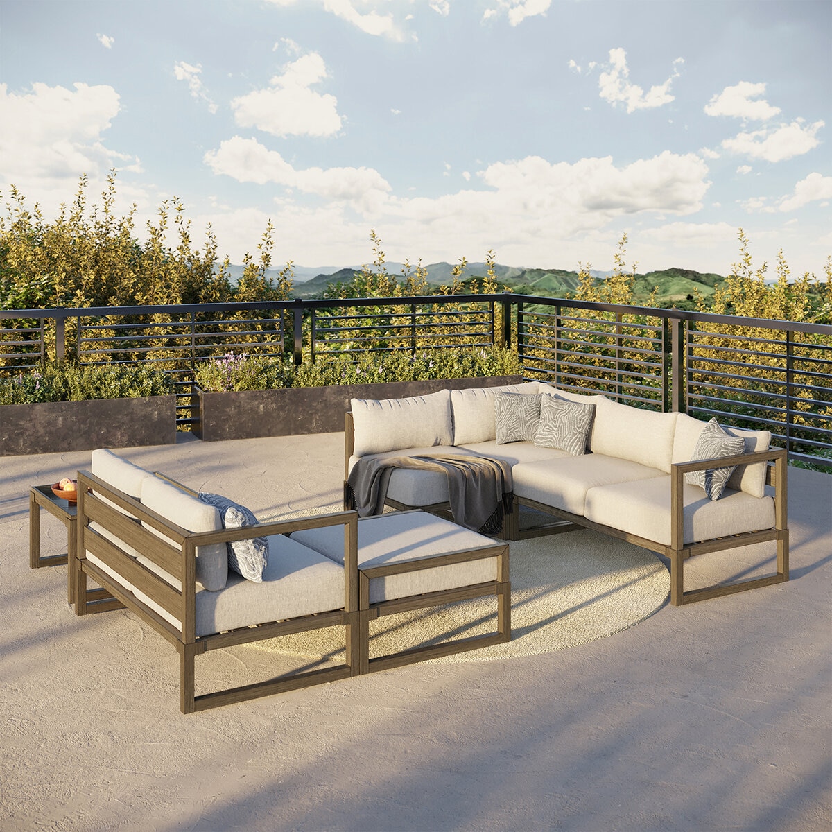 Atleisure, Preston Sala Seccional para Jardín de 6 Piezas