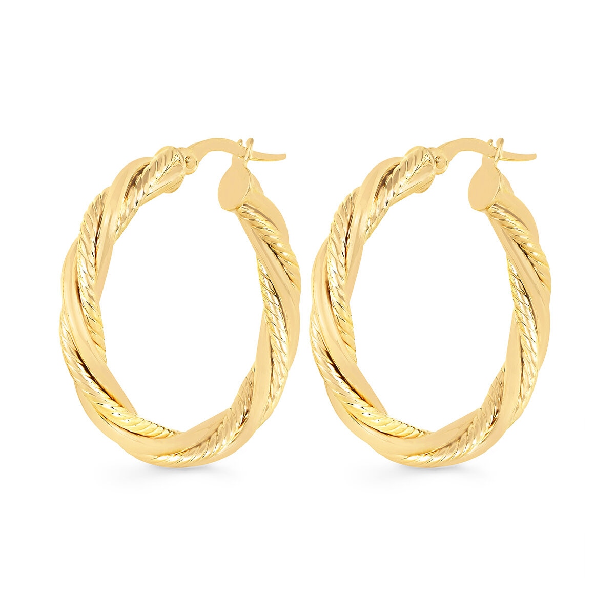 Arracadas Entrelazados, Oro Amarillo 14K