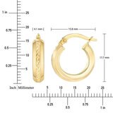 Arracadas, Oro Amarillo de 14K