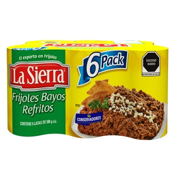 La Sierra Frijoles Bayos Refritos 6 pzas de 580 g