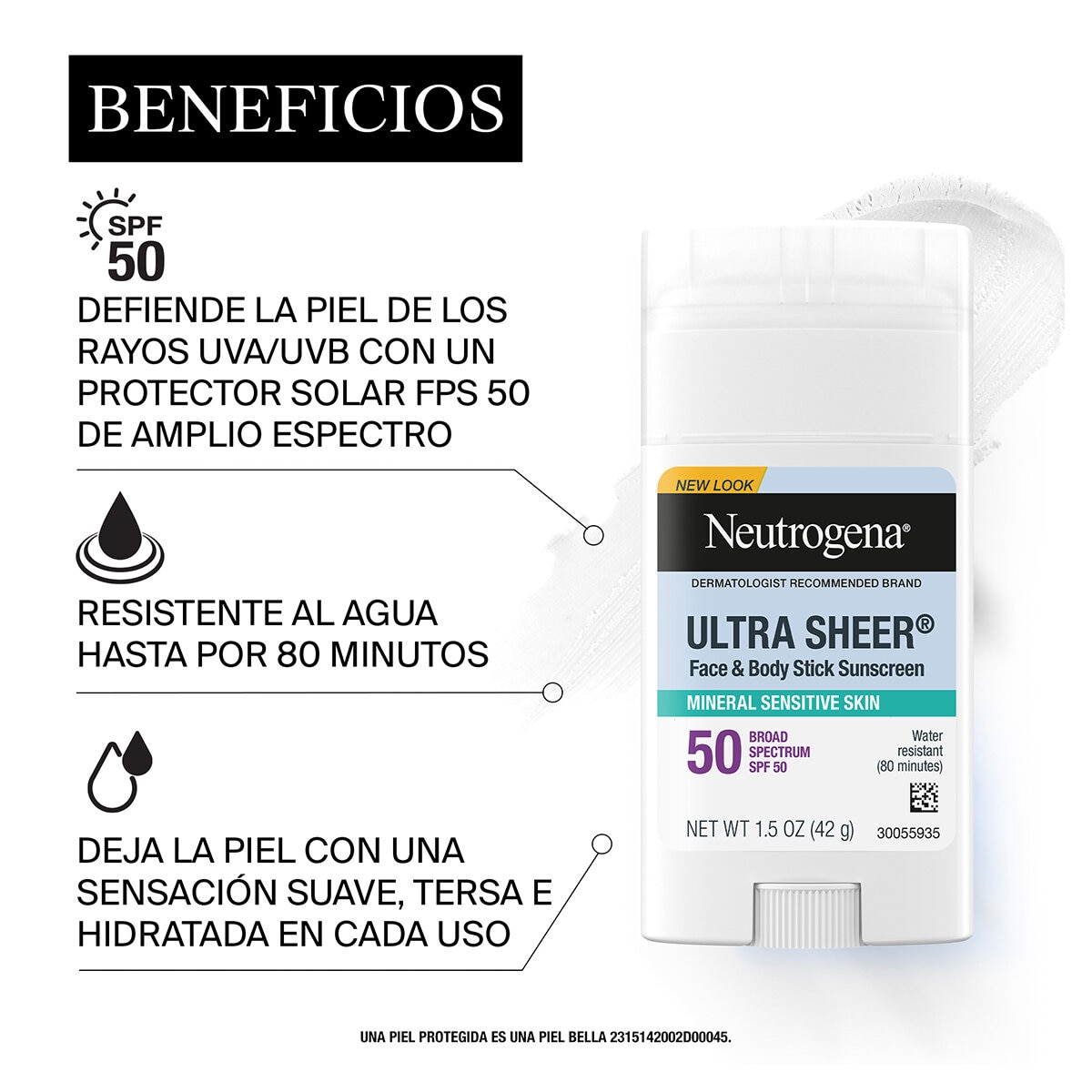 Neutrogena Protector Solar en Barra 2 pzas de 42 g