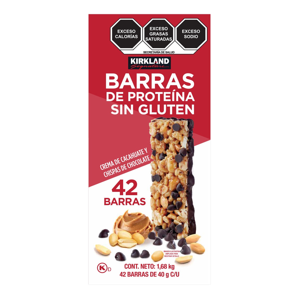 Kirkland Signature Barras de Proteína 42 pzas de 40 g