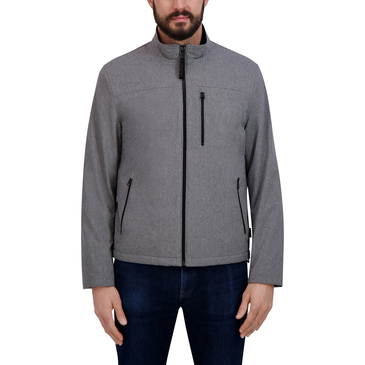 Kenneth Cole Chamarra para Caballero Gris Grande Kenneth Cole Chamarra para Caballero Gris Grande