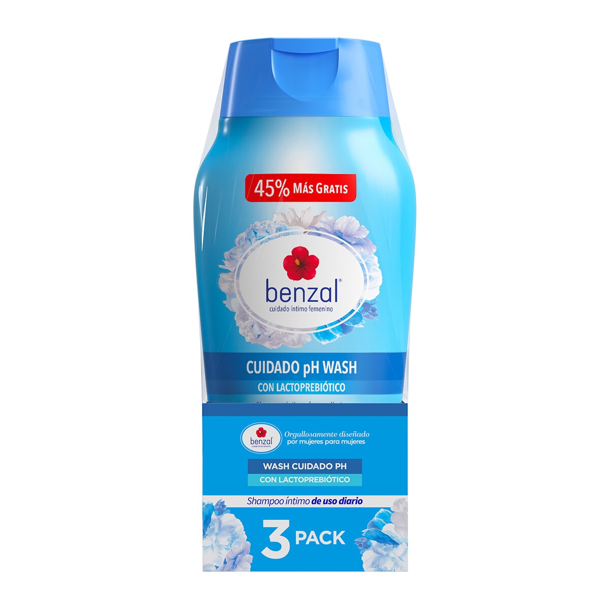 Benzal Shampoo Intimo de Uso Díario 3 pk de 355ml