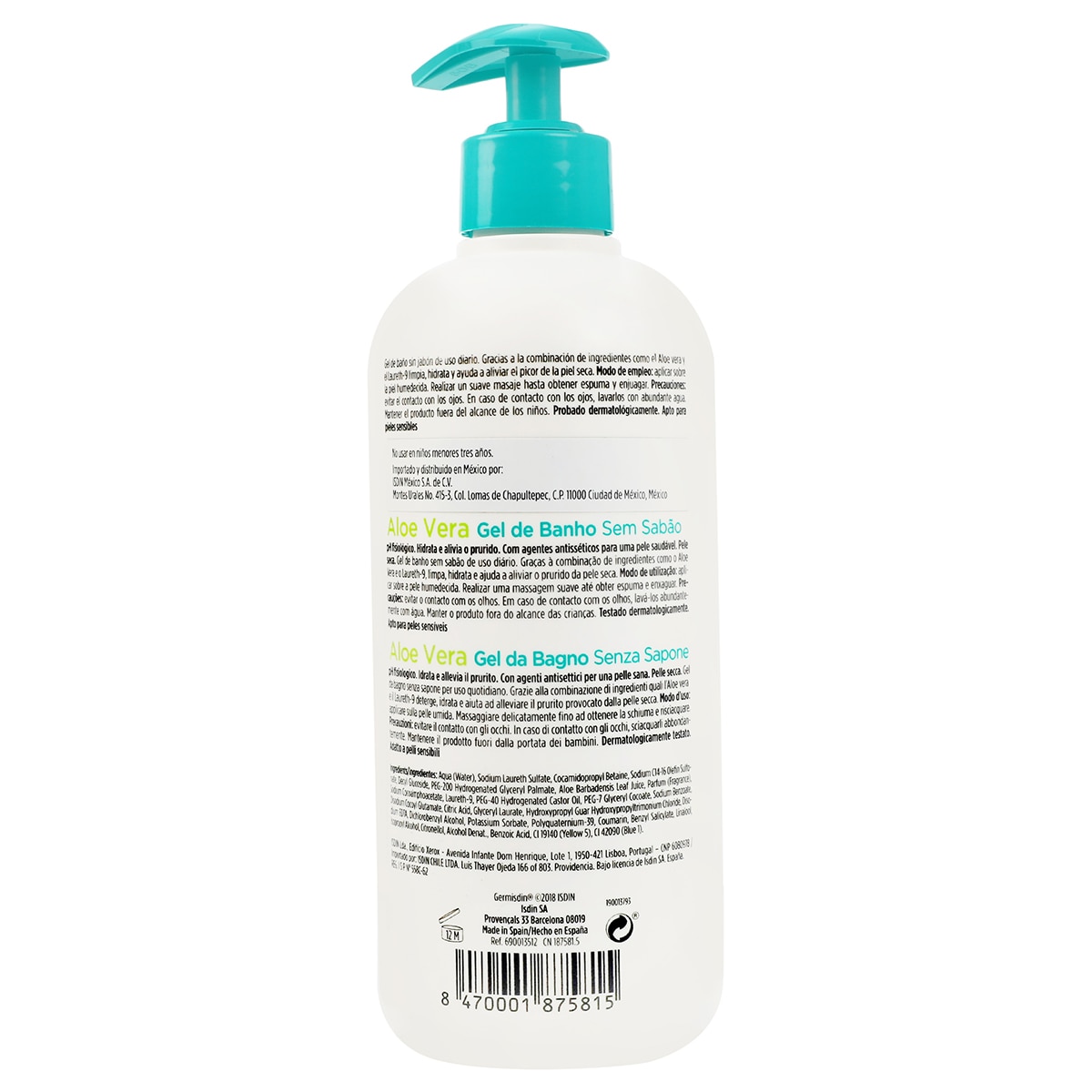 Germisdin Gel de Baño de Aloe Vera 500ml