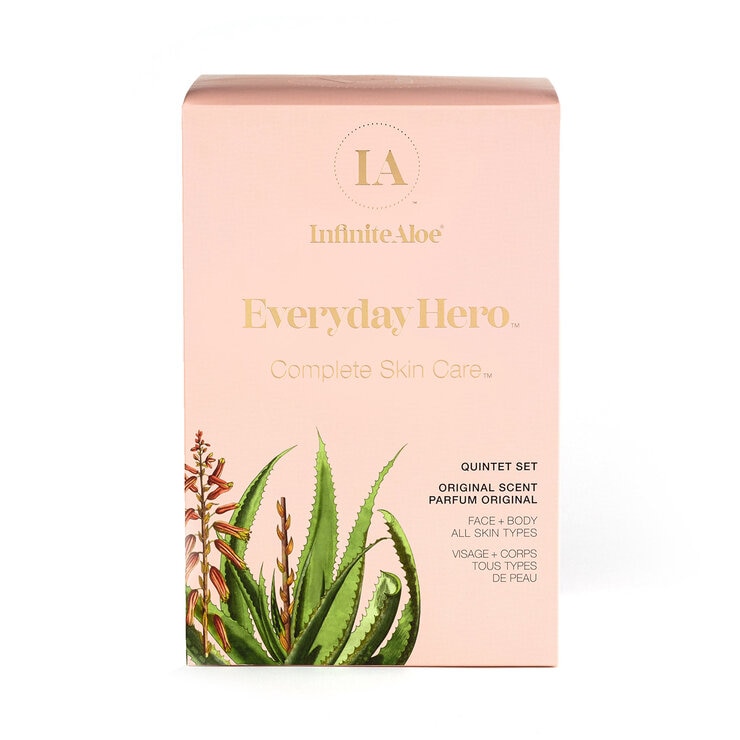 Infinite Aloe, Every Day Hero, Kit Cuidado de la Piel, 15 piezas, Aroma Original