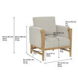 Thomasville, Sillón de Tela con Detalles de Madera
