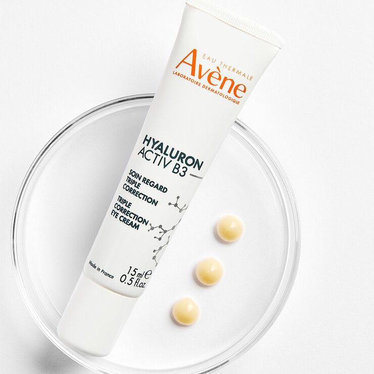 Avène Crema Contorno de Ojos Reafirmante, Regenerador, Corrector Día y Noche HYALURON ACTIV B3 15 ml