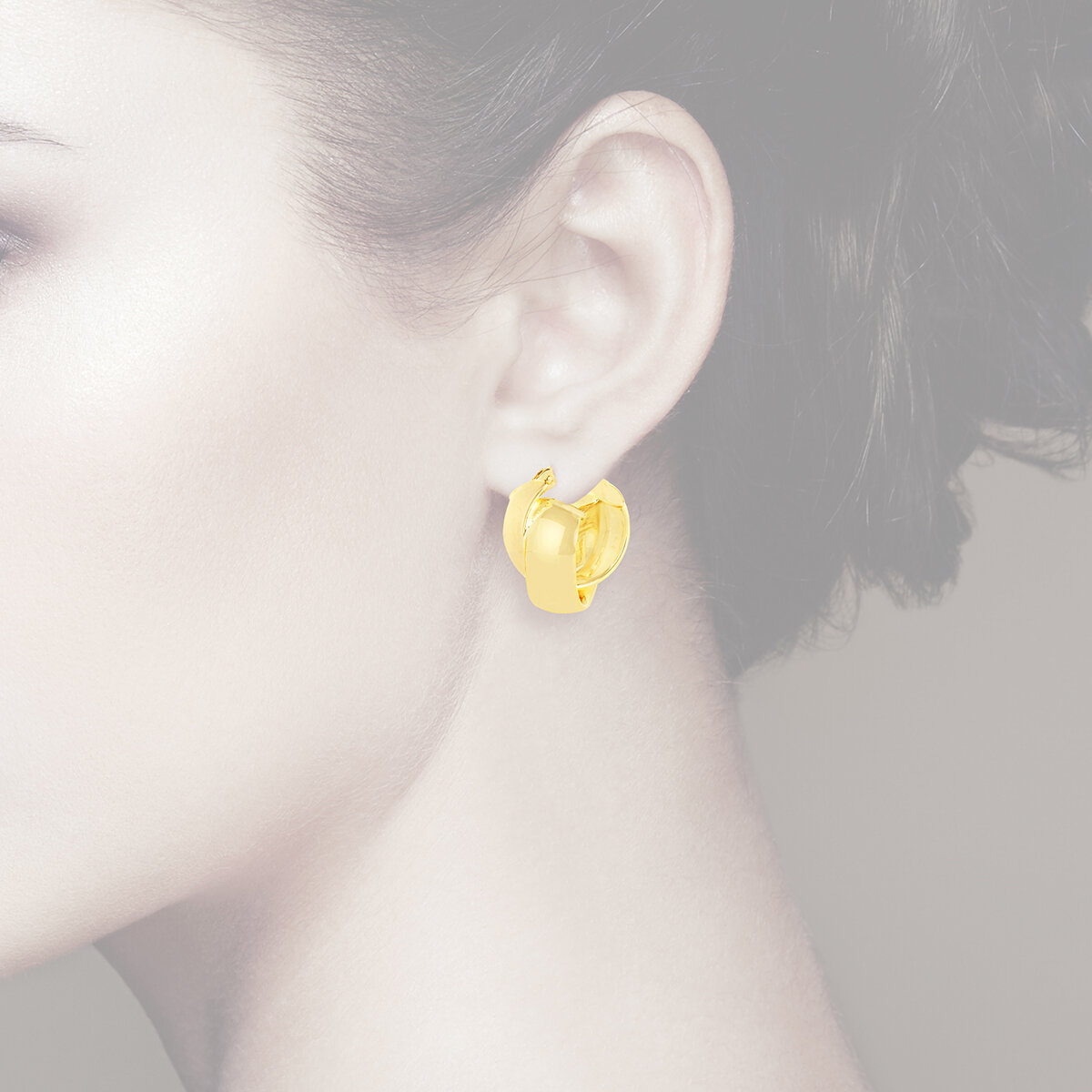 Arracadas Entrelazados, Oro Amarillo 14K