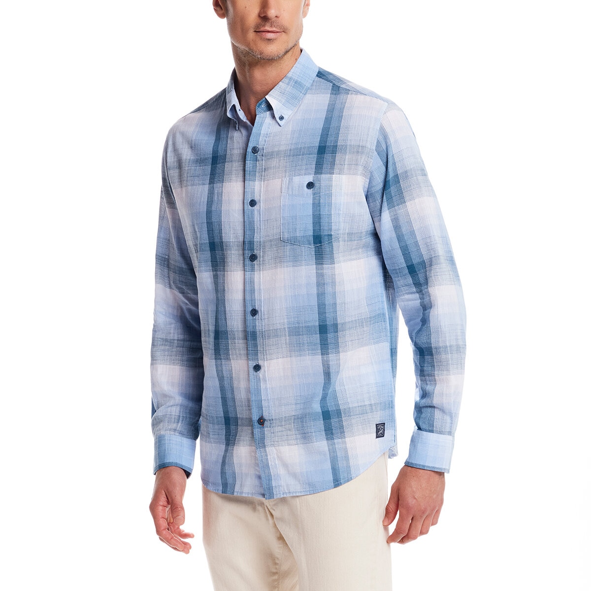 Weatherproof Vintage Camisa para Caballero Azul Chica