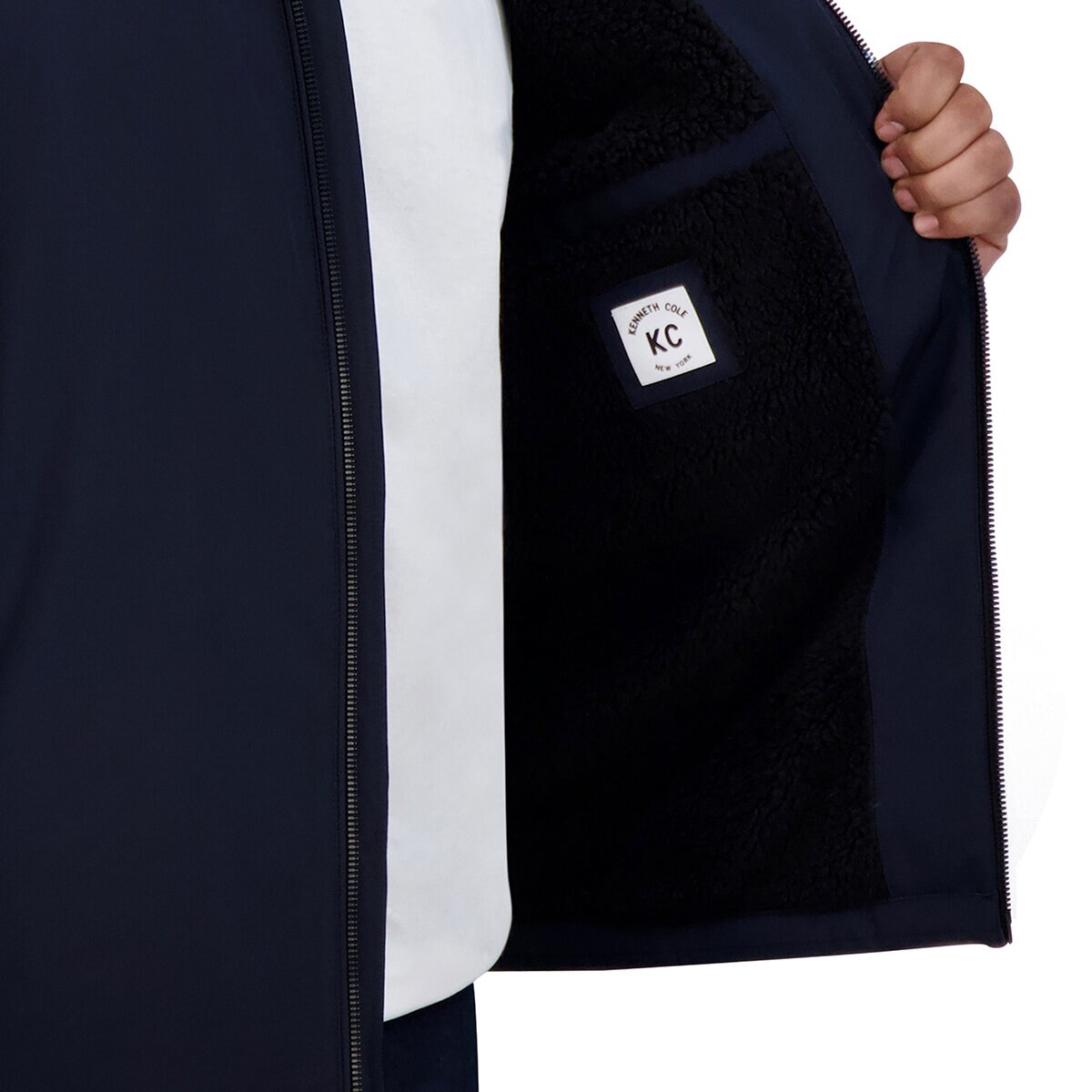 Kenneth Cole Chamarra para Caballero Azul Mediana