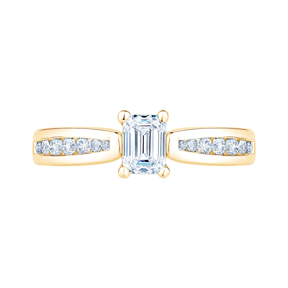 Anillo de Compromiso, 0.75ctw Diamantes, Oro Amarillo de 14K