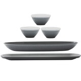 Juego para Servir de Melamina 5 piezas Gris
