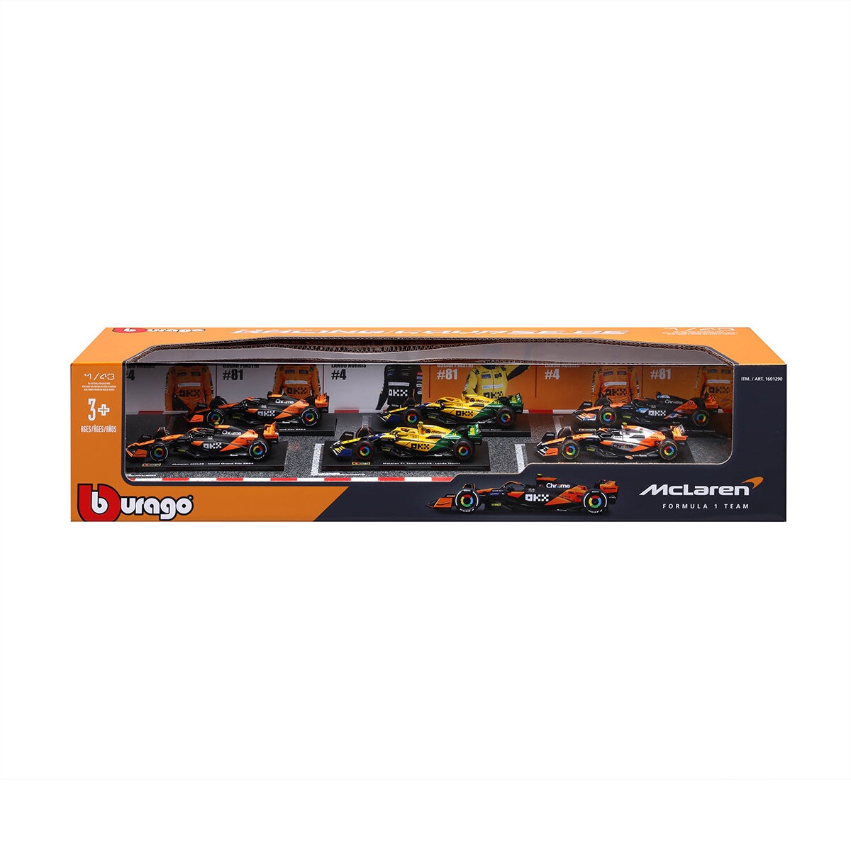 Colección de Autos de Carreras F1 Escala 1:43 Paquete de 6 Pzas. McLaren