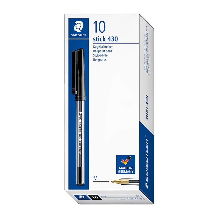 Staedtler Bolígrafo Stick Punto Mediano Color Negro 10 Piezas Staedtler Bolígrafo Stick Punto Mediano Color Negro 10 Piezas