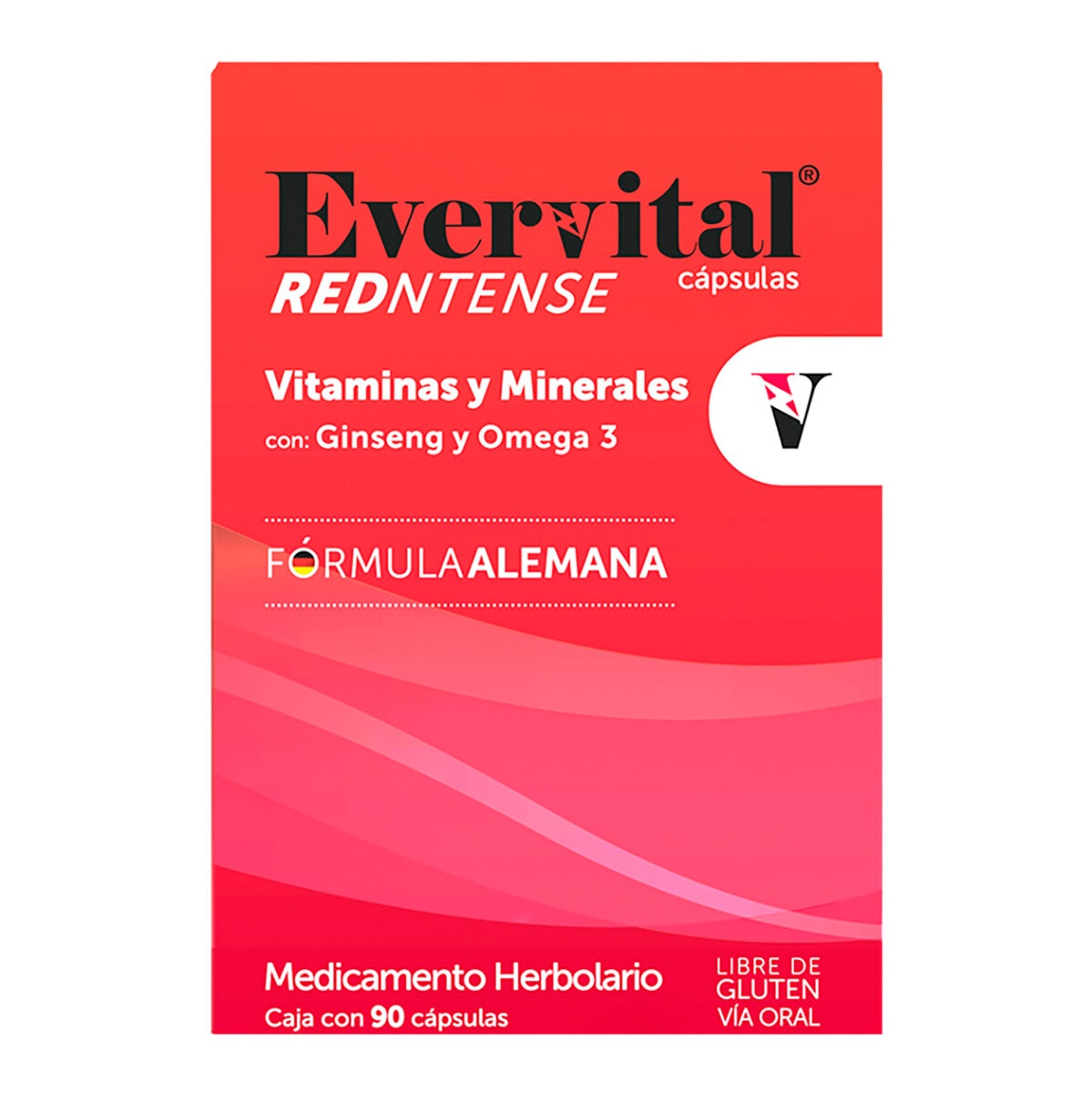 Evervital Redntense  Vitaminas y Minerales 90 Cápsulas