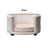 Maypet, Sillón Forrado de Terciopelo para Mascota Pequeña, Color Café