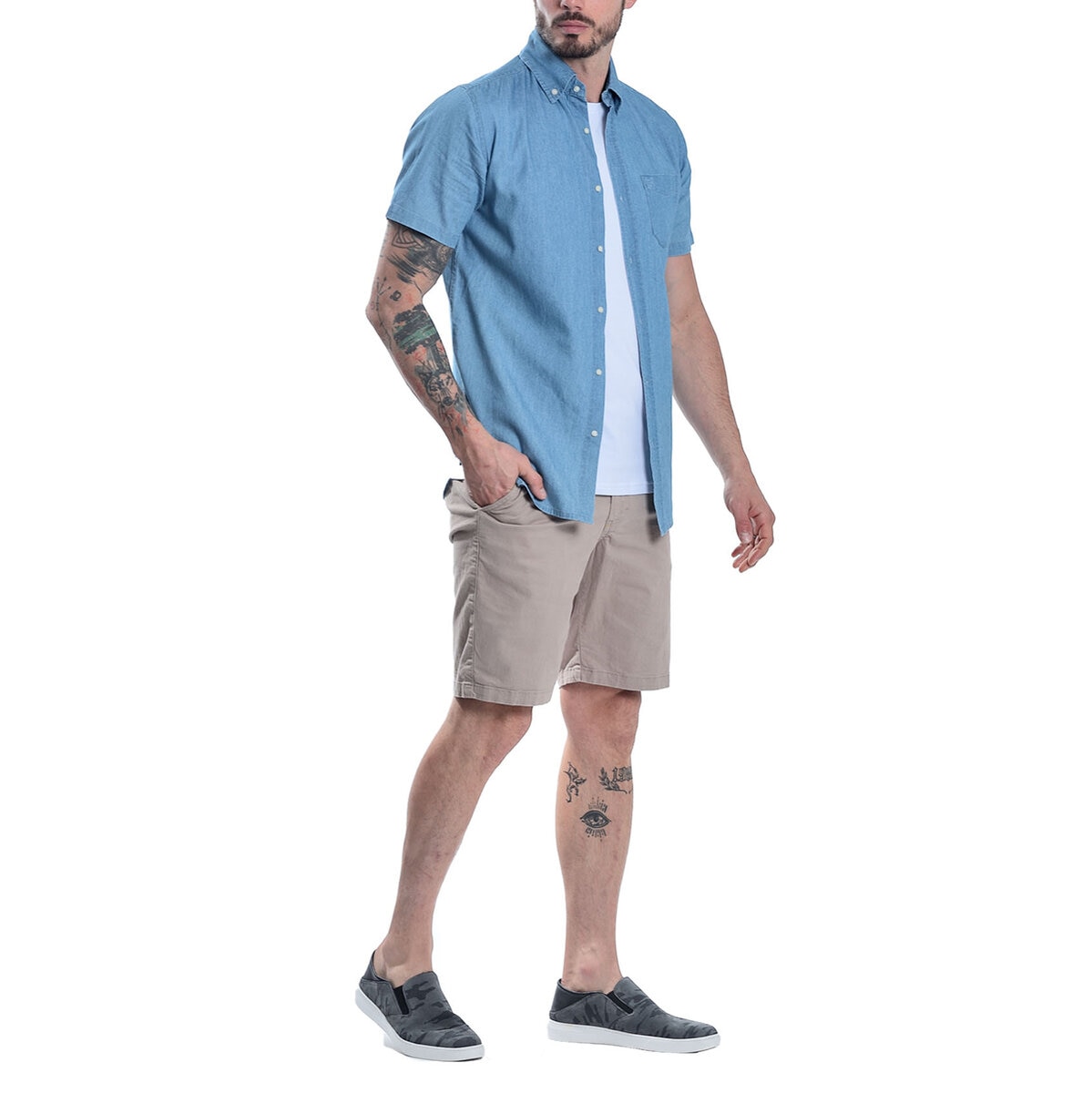 Chaps Shorts para Caballero Café 38