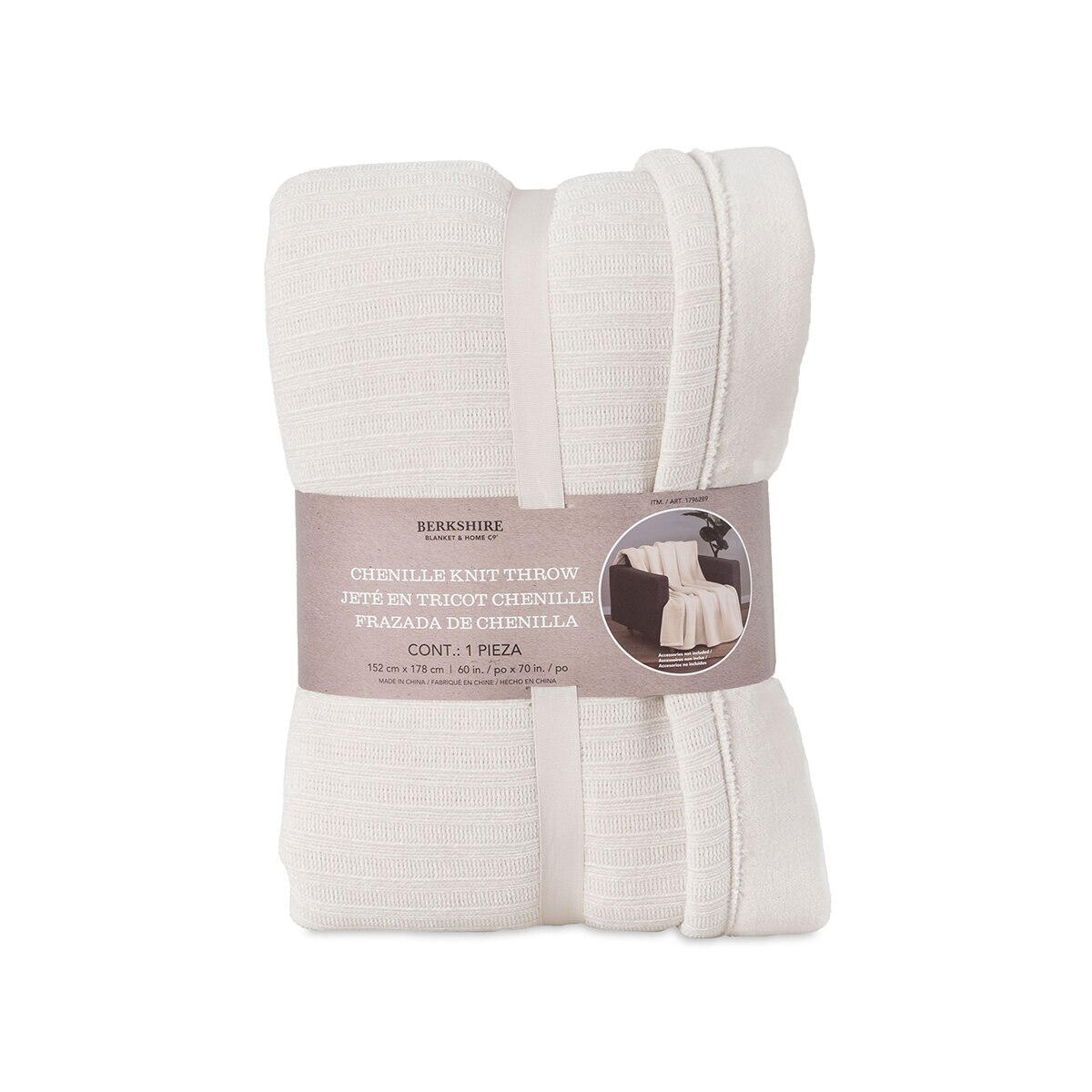Berkshire, Frazada de Chenilla, Modelo Ash