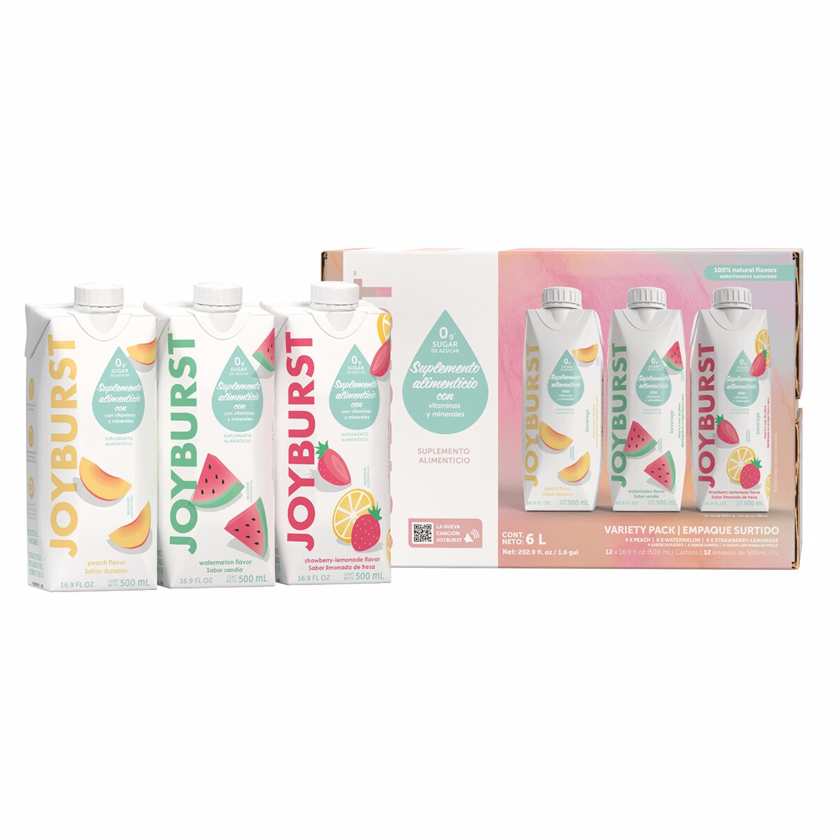 Joyburst Bebida Hidratante 12 pzs de 500 ml