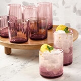 Mikasa Juego de 8 Vasos de Vidrio, Morado