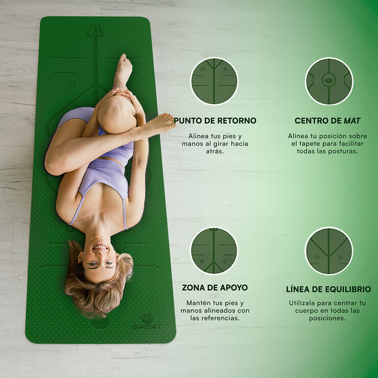 Mist Jewel Tapete para Yoga Verde