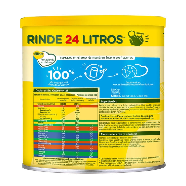 Nido Leche En Polvo Entera Fortificada 2.88 kg