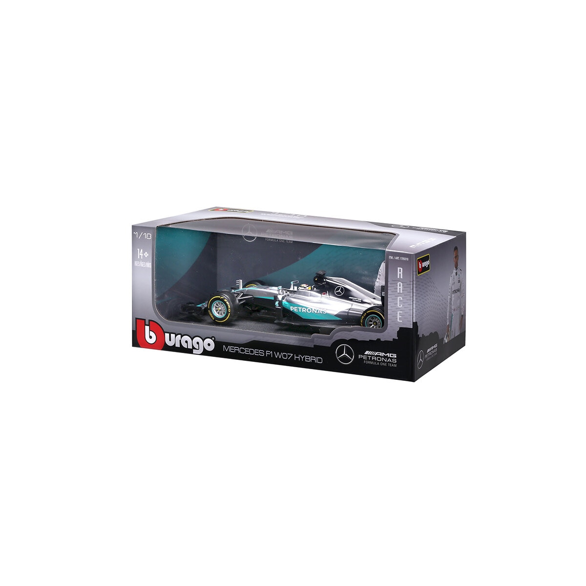 Bburago Auto F1 de Colección Escala 1:18, Mercedes #44