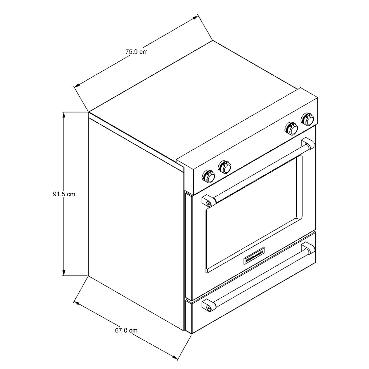 KitchenAid Estufa eléctrica con 5 quemadores 30"