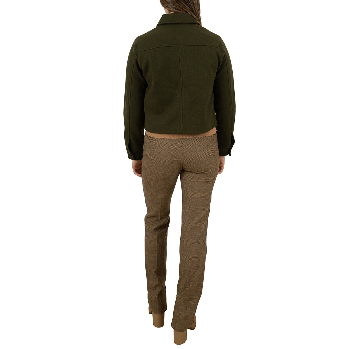 Nine West Abrigo Corto para Dama Verde Extra Grande