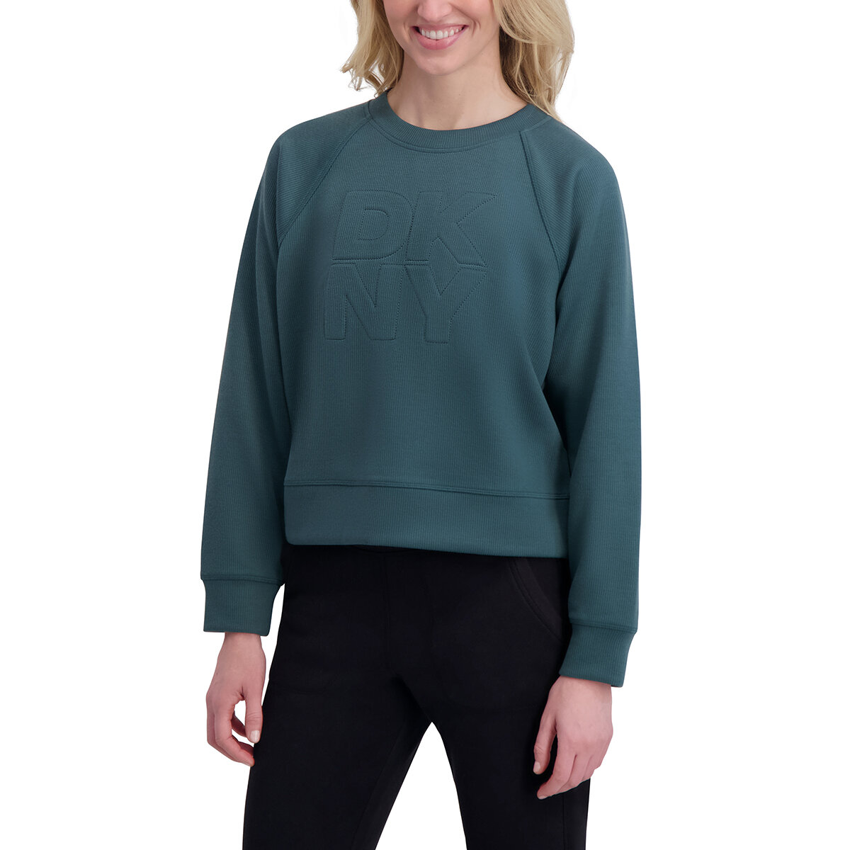 DKNY Sport Sudadera para Dama Verde Chica