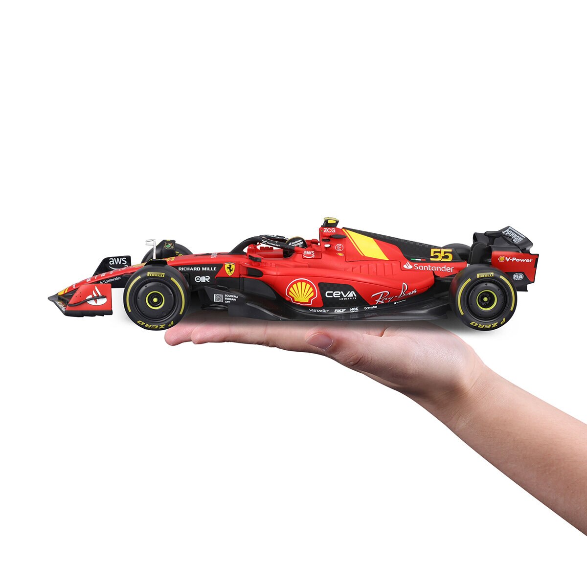 Bburago Auto F1 de Colección Escala 1:18, Ferrari #55 Italy