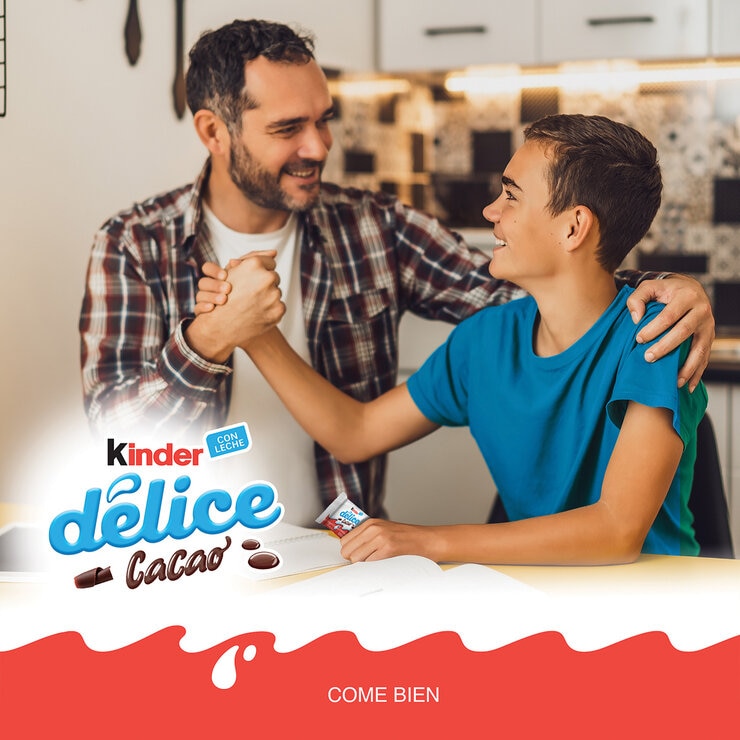 Kinder Délice Pastelito con Cobertura a Base de Cacao 15 pzas de 39g